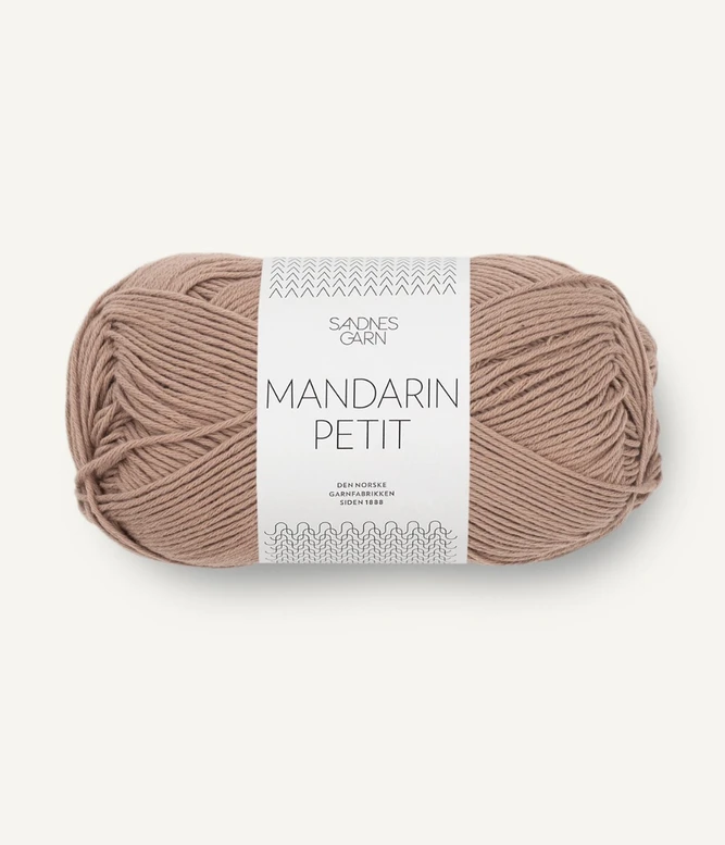 włóczka bawełniana Mandarin Petit Sandnes Garn kolor beżowy ciemny 3051