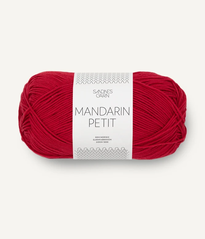 włóczka bawełniana Mandarin Petit Sandnes Garn kolor czerwony 4418