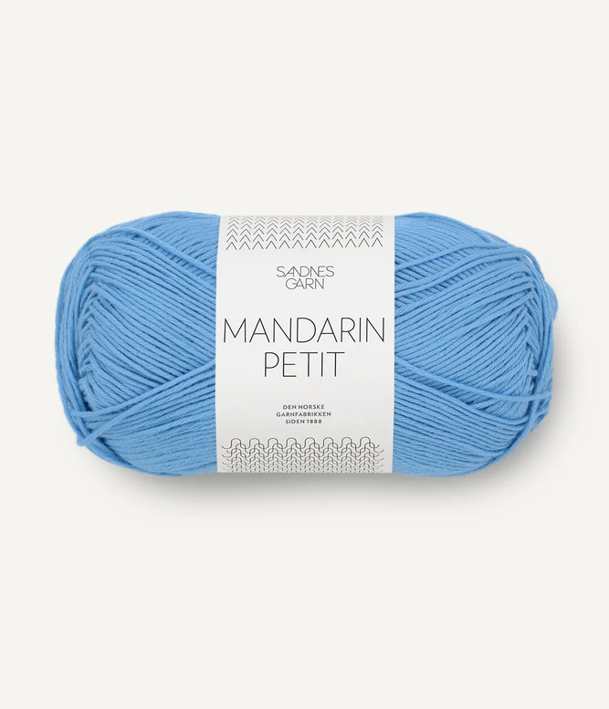 włóczka bawełniana Mandarin Petit Sandnes Garn kolor niebieski 6015