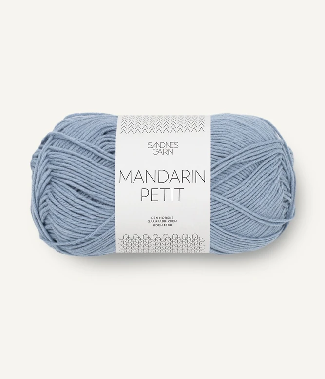włóczka bawełniana Mandarin Petit Sandnes Garn kolor niebieska hortensja 6032