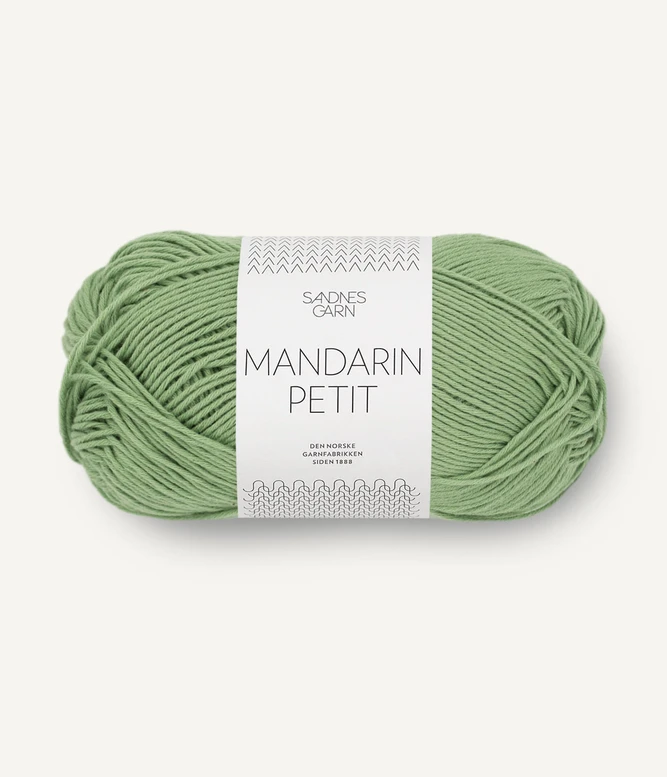 włóczka bawełniana Mandarin Petit Sandnes Garn kolor zielony 8734