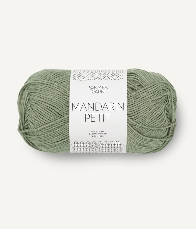 włóczka bawełniana Mandarin Petit Sandnes Garn kolor zielony khaki 9041