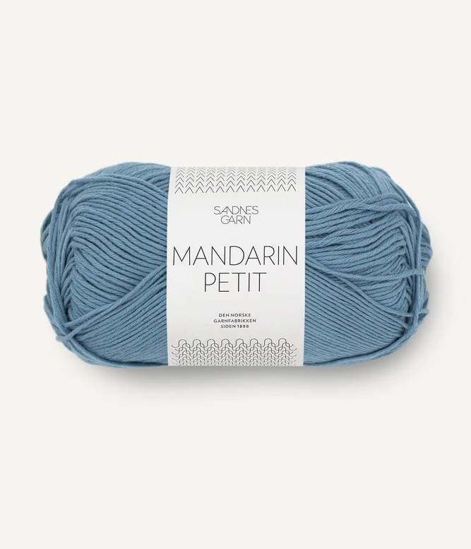 włóczka bawełniana Mandarin Petit Sandnes Garn kolor niebieski jeans 9463