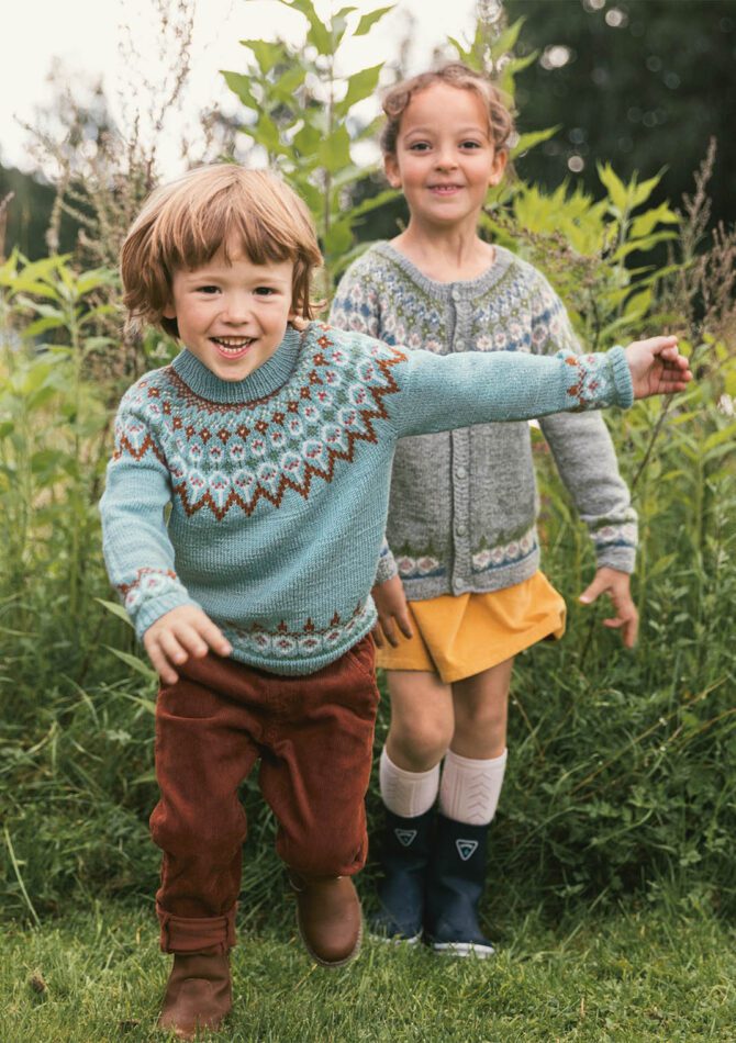 Tema 63 sandnes garn czasopismo swetry z norweskim wzorem