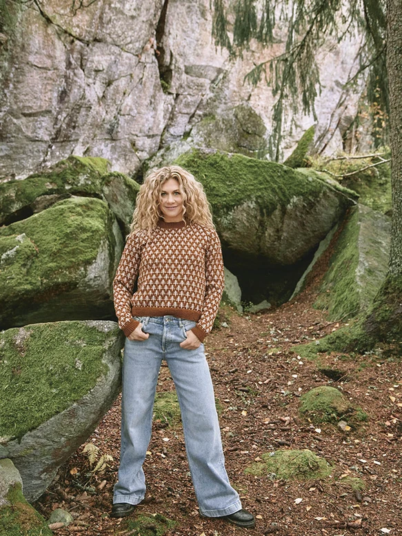Cecilie Skog TREES 2_2 wzór na damski sweter ze wzorem żakardowym