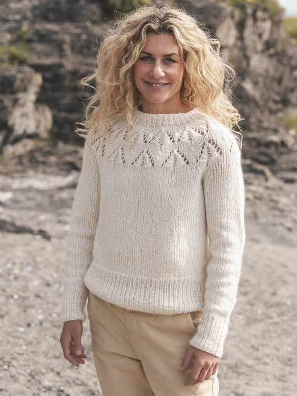 Cecilie Skog sweter #1 wzór dziewiarski na sweter damski Sandnes garn