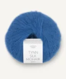 włóczka tynn silk mohair Sandnes Garn moherowa z jedwabiem w kolorze niebieska regatta 6044