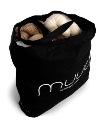 Torba Shopper Muud BLACK duża bawełniana torba projektowa MUUD
