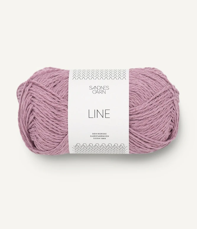 Line włóczka bawełniana z lnem Sandnes Garn kolor 4632 różowa lawenda