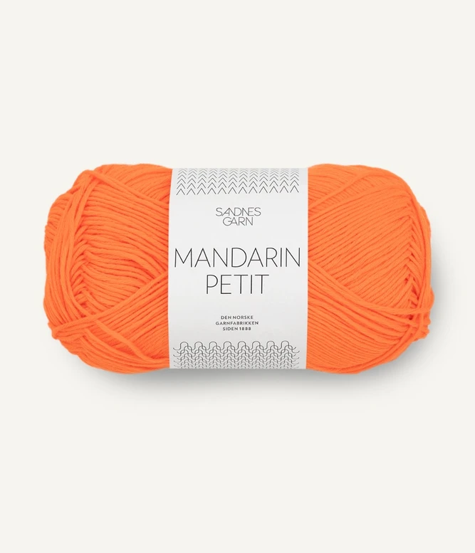 włóczka bawełniana Mandarin Petit Sandnes Garn kolor pomarańczowy tygrys 3009
