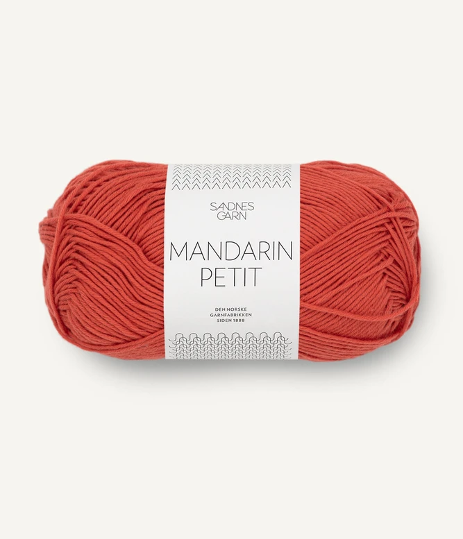 włóczka bawełniana Mandarin Petit Sandnes Garn kolor 3528 chili