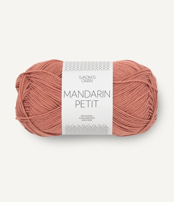 włóczka bawełniana Mandarin Petit Sandnes Garn kolor miedziany brąz 3535