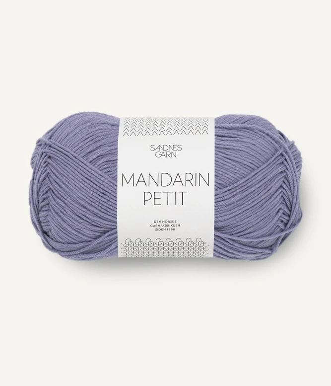 włóczka bawełniana Mandarin Petit Sandnes Garn kolor zgaszony fiolet 5252