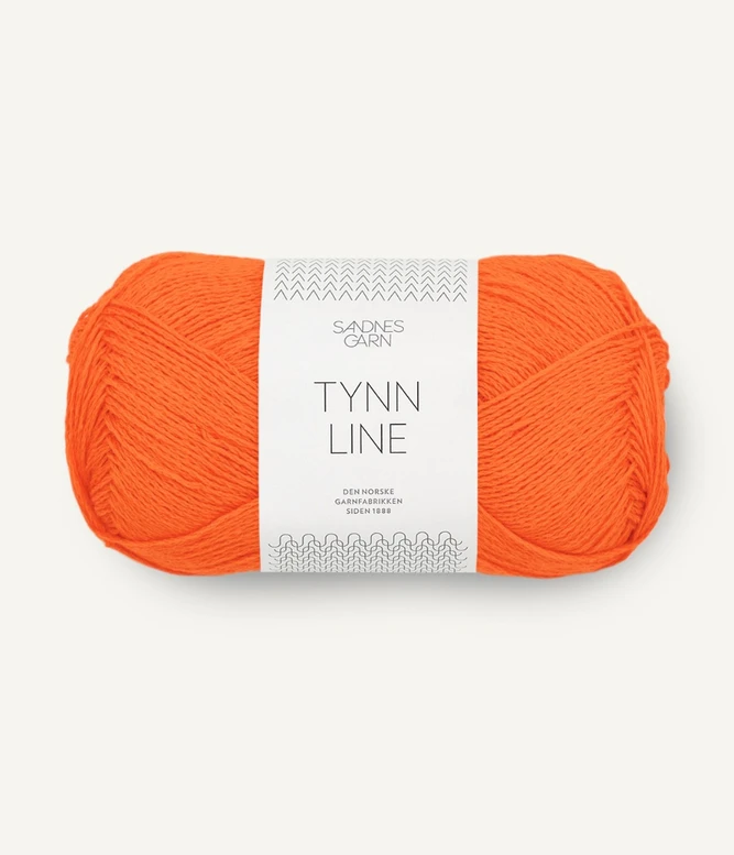 ynn Line cienka włóczka bawełniana z lnem Sandnes Garn kolor 3009 pomarańczowy tygrys