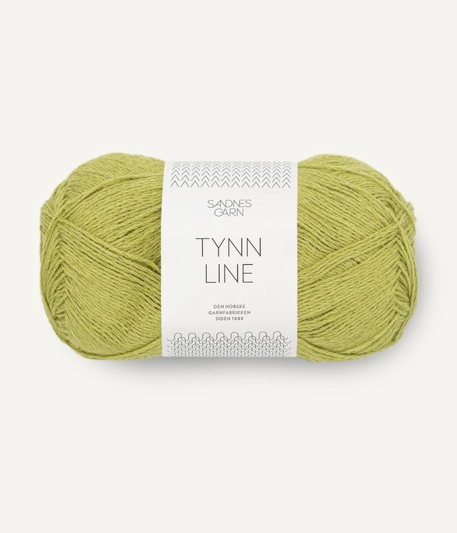 ynn Line cienka włóczka bawełniana z lnem Sandnes Garn kolor 9825 sunny lime