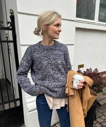 PetiteKnit wzory Melange Sweater wzór na sweter do robienia na drutach