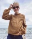 PetiteKnit wzory Sunday Mohair wzór na druty sweter z włóczki moherowej