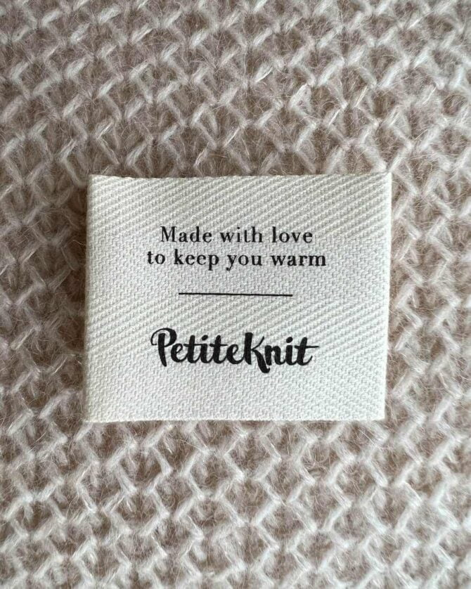 Metka PetiteKnit Made bawełniana metka do ubrań
