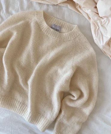 PetiteKnit wzory No Frills Sweater wzór prostego swetra do robienia na drutach