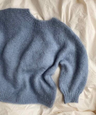 PetiteKnit wzory Novice Mohair wzór na druty sweter moherowy