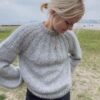 PetiteKnit wzory Sunday Sweater wzór na druty gruby sweter z długim rękawem