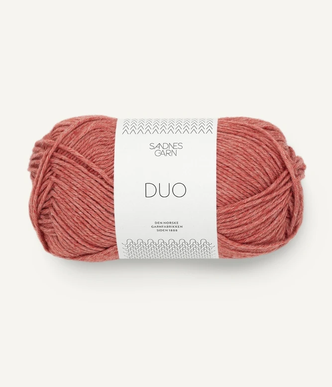 DUO Sandnes Garn włóczka bawełniana z wełną merino kolor 3536