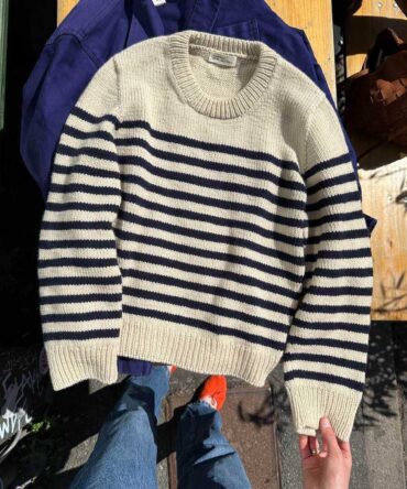 PetiteKnit Lyon Sweater sweter w paski