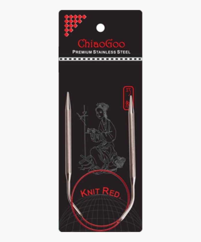 ChiaoGoo Red Knit 40cm druty z żyłką krótkie druty na żyłce