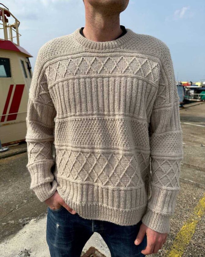 Ingrid Man Sweater wzór swetra w strukturalny wzór