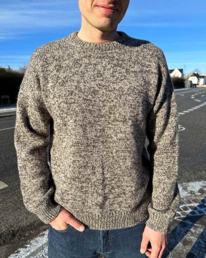 PetiteKnit wzory Melange Man Sweater wzór na sweter do robienia na drutach
