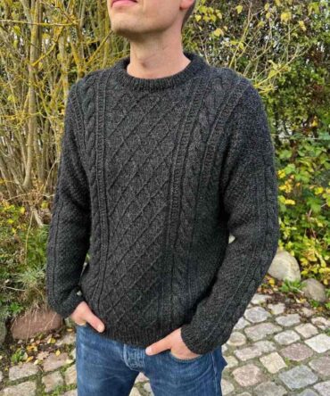 PetiteKnit Moby Man Sweater wzór na męski sweter do robienia na drutach