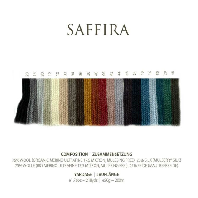 Saffira Pascuali wzornik kolorów