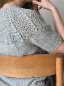 Le Knit Palme Tee bluzka z okrągłym ażurowym karczkiem