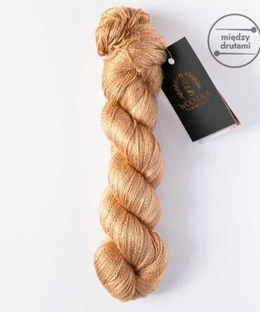 Woollala Pure Silk Lace 600 Golden Carmel ręcznie farbowany jedwab morwowy najwyższej jakości