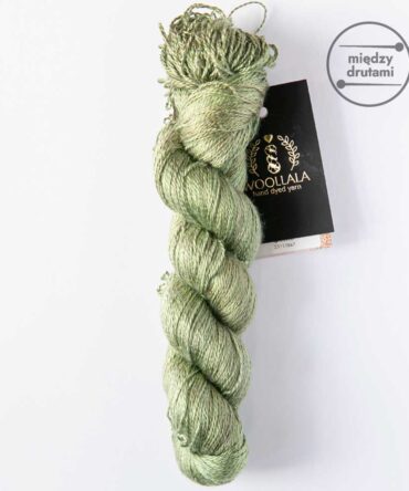 Woollala Pure Silk Lace 600 oliwki ręcznie farbowany jedwab morwowy najwyższej jakości