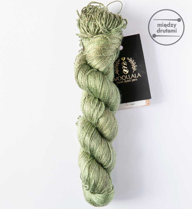 Woollala Pure Silk Lace 600 oliwki ręcznie farbowany jedwab morwowy najwyższej jakości