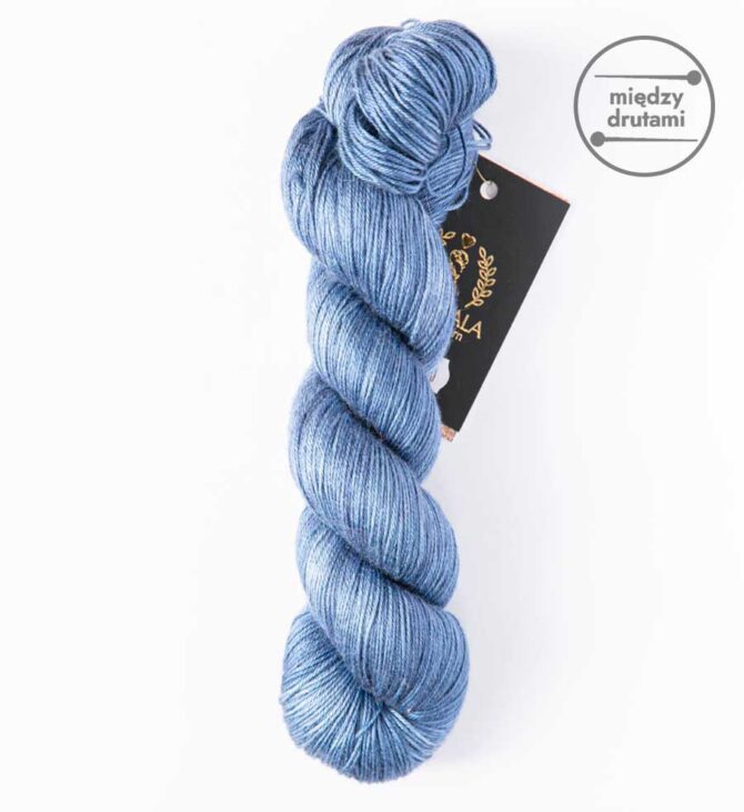 Woollala Pure Silk 100 Denim ręcznie farbowany jedwab morwowy najwyższej jakości