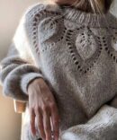 Le Knit Sandnes Garn Chunky Dahlia sweter z włóczki KOS oraz Tynn Silk Mohair