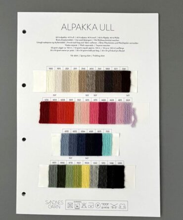 Sandnes Garn Alpakka Ull wzornik kolorów