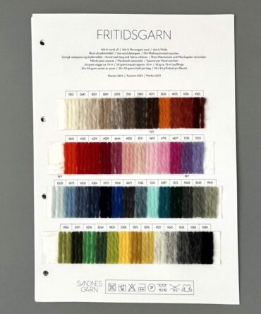 Sandnes Garn Fritidsgarn wzornik kolorów karta kolorystyczna