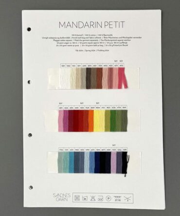 Sandnes Garn Mandarin Petit wzornik kolorów