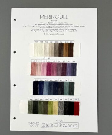 Sandnes Garn Merinoull wzornik kolorów