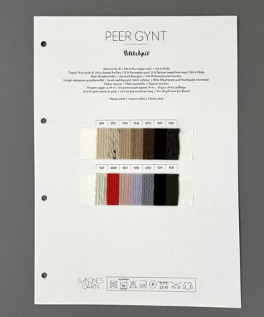 Sandnes Garn Peer Gynt PetiteKnit wzornik kolorów