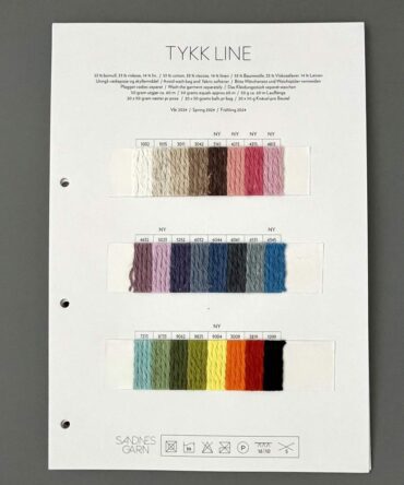 Sandnes Garn Tykk Line wzornik kolorów