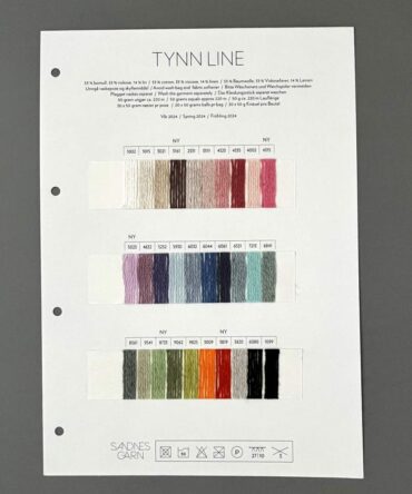 Sandnes Garn Tynn Line wzornik kolorów