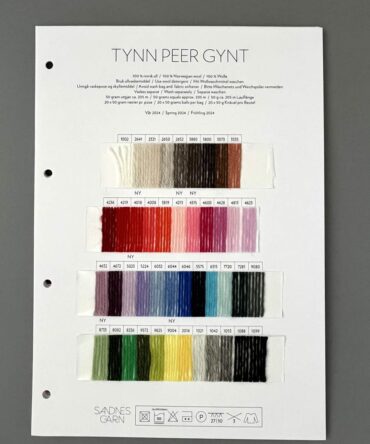 Sandnes Garn Tyyn Peer Gynt wzornik kolorów