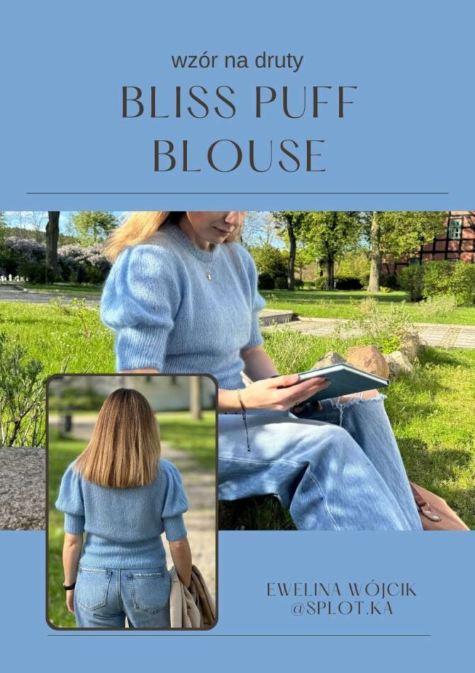 Bliss Puff Blouse wzór z włóczką na bluzeczkę z krótkim rękawem z wyjątkowego moheru Mohair Bliss marki Pascuali.