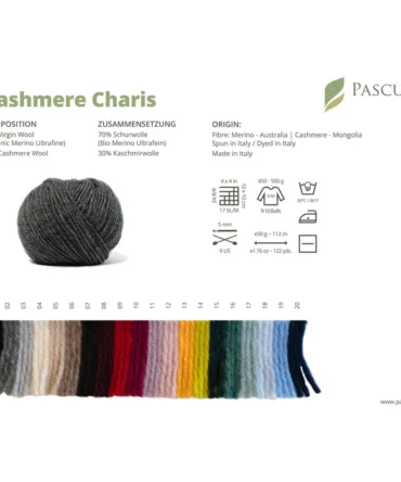 Cashmere Charis Pascuali wzornik kolorów