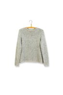 Sweter No Name Isager wzór na druty na sweter z wełny Tweed oraz moheru Tynn Silk Mohair