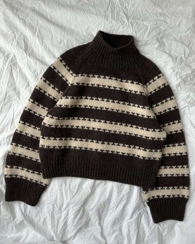 Key Sweater PetiteKnit zestaw na druty wzór z włóczką - obrazek 2